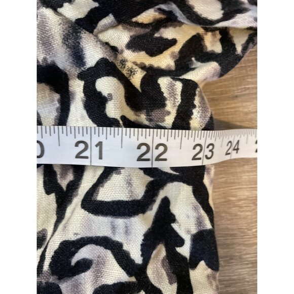 Charter Club Black White Gray Button Down Cropped Swing Linen Jacket Sz XL - Picture 8 of 10